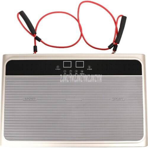 Ultrathin Bluetooth Music Electric Vibration Fitness Fat Burning Massager Machine With Resistance Pulling Rope Indoor Fitness