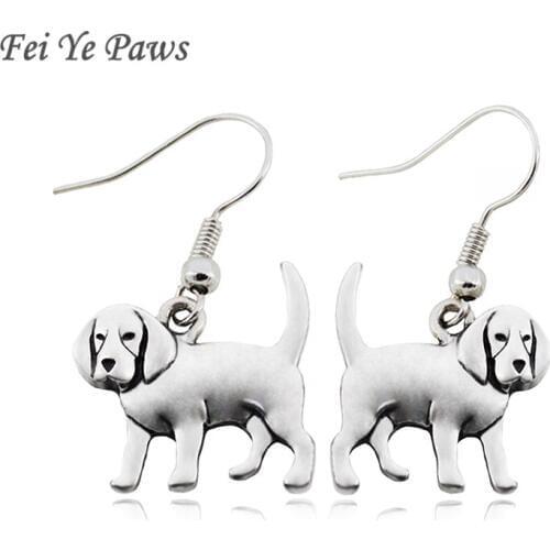 Fei Ye Paws Beagle & Coonhoun Dog Drop Earrings Boho Statement Dangle Earrings For Women Girls Earings fashion Jewelry 2018