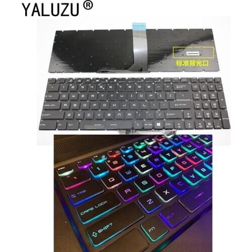 YALUZU Per-key RGB backlit full color English Keyboard for MSI GS75 9SG 9SF 8SG 8SF 9SD 8SE colorful 9Z.NEKBN.B0F NSK-FCBBN US