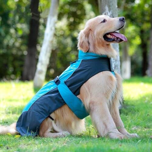 Pet Cold and Warm Jacket for Large Small Dogs,Rainproof Reflective Striped Integrated Chest and Backfor Cotton Jacket Dogs