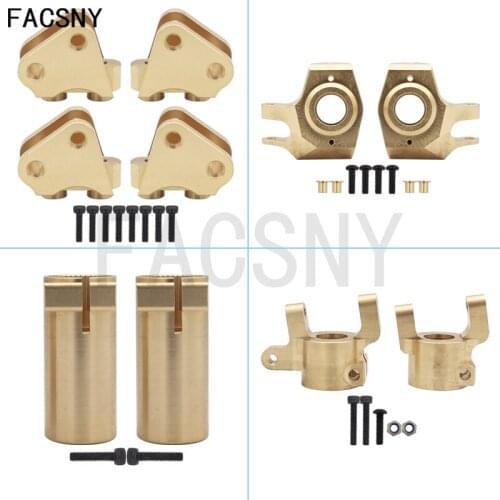 Axle Brass Counterweight Adapter Set Steering Cup Balance Weight Rod Mount Differential Cover for 1/10 Axial SCX10 II AR44 90046