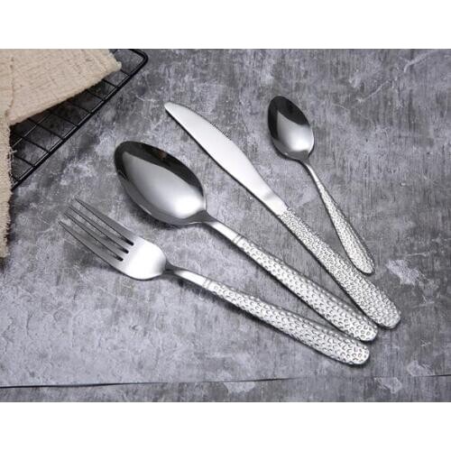 Stainless Steel Dinnerware Set Spoon Fork Knife Flatware Sets Dinner Steak Soup Coffee ice Cream Spoon Kitchen Utensil