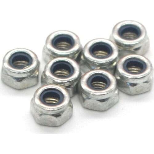 8PCS HSP 02055 Nylon Nut M4 8P For 1/10 RC Model Car Flying Fish 94122 94123 94106 94166 94155 94177 94111 94188 94108
