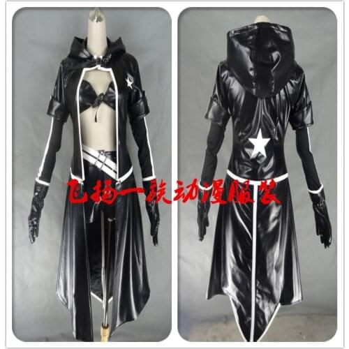 New Black Rock Shooter Costume Cosplay Dress Anime Free Shipping