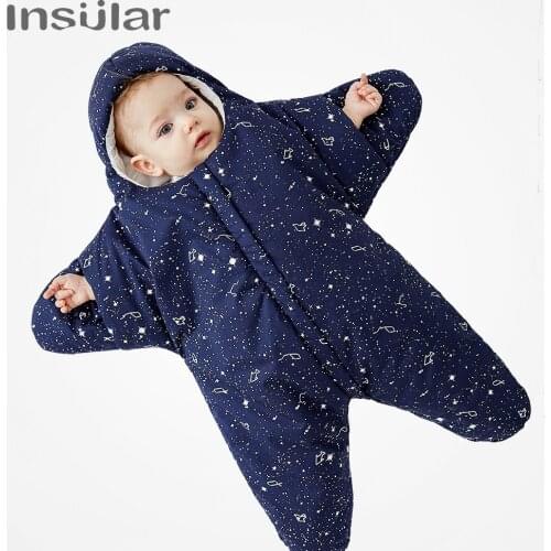 New Baby Sleeping Bag Star Shape Winter Warm Sleeping Bag Newborn Cotton Blanket Swaddle Baby Stroller Sleeping Bag