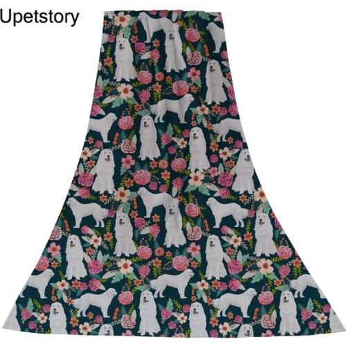 New Pyreness Dog with Floral Printed Bath Towel for Adults Custom Microfiber Absorbent Towels Yoga/Picnic Mat 75*150 CM