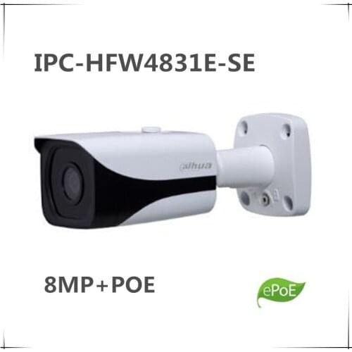 Wholesale dahua Original English IPC-HFW4831E-SE 8MP POE IR Mini Bullet Network Camera IP67 WDR CCTV free update SD card slot