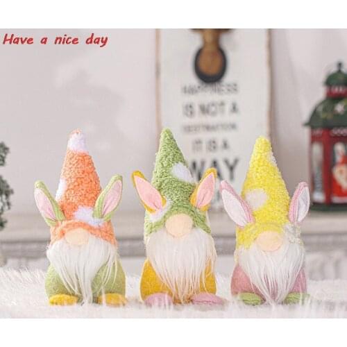Easter Bunny Gnome Decoration Easter Faceless Doll Easter Plush Dwarf Home Party Decorations Kids Toys