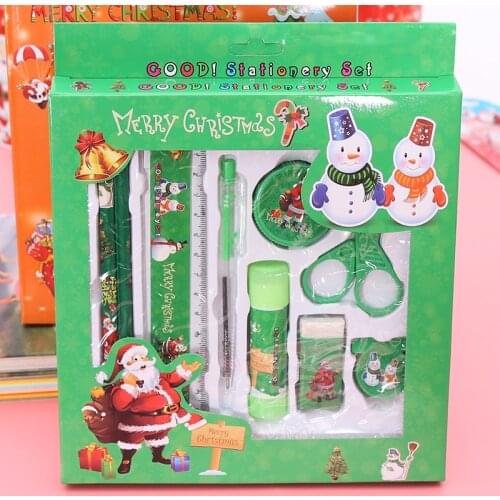 Christmas Stationery Set Elementary School Gifts Gift Box Childrens School Supplies Pencils For School Christmas Present