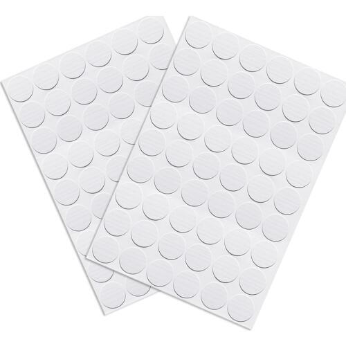 Uxcell Self-adhesive Screw Hole Stickers,2-Table Self-adhesive Screw Covers Caps Dustproof Sticker 21mm 54 in 1 White Maple Wood