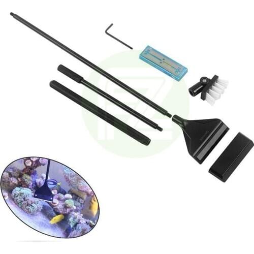 Aluminum Magnesium Alloy Algae Scraper Cleaner Brush With 10 Stainless Steel Blade For Aquarium Fish Reef Plant Glass Tank