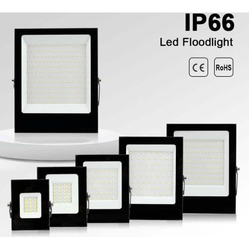 LED Flood Light IP66 Waterproof 220V 10W 20W 30W 50W 100W 150W Outdoor Garden Projector Lighting Spotlight Landscape Floodlights