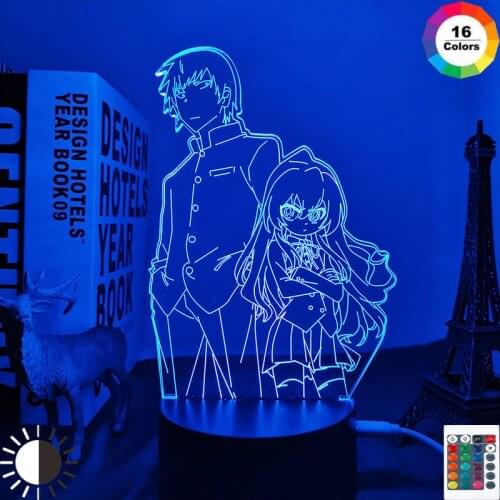 Toradora Led Light for Room Decoration Manga Night Light Birthday Gift Kids Bedroom Decor Table 3d Lamp Anime TIGER DRAGON