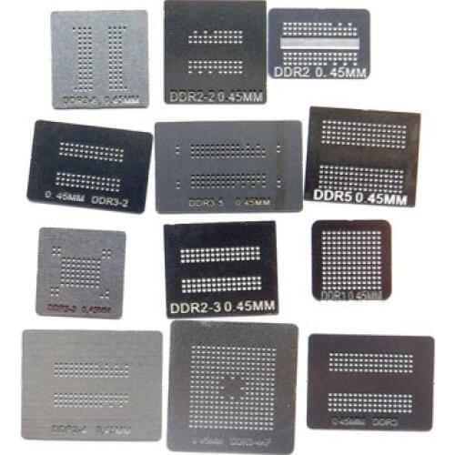 Free shipping 12pcs / set memory stencils direct heating BGA stencil template small network