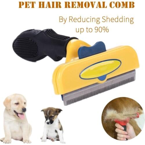 Comfortable Pet Hair Removal Comb Cats Dogs Grooming Brush Puppy Kitten Rabbit Hair Deshedding Trimmer Combs Pets Grooming Tools