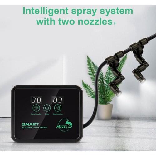 Intelligent Reptile Fogger 360 Adjustable Rainforest Mist Sprinkler Electronic Aquarium Spray Landscaping Irrigation Equipment
