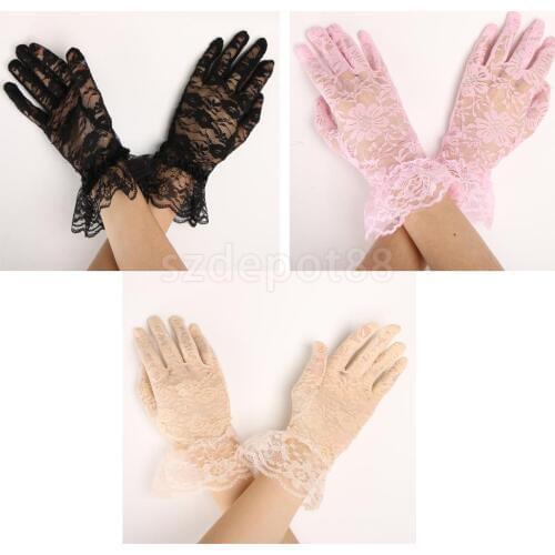 Lady Lace Short Full Bridal Accessory Gloves Party Prom Gloves