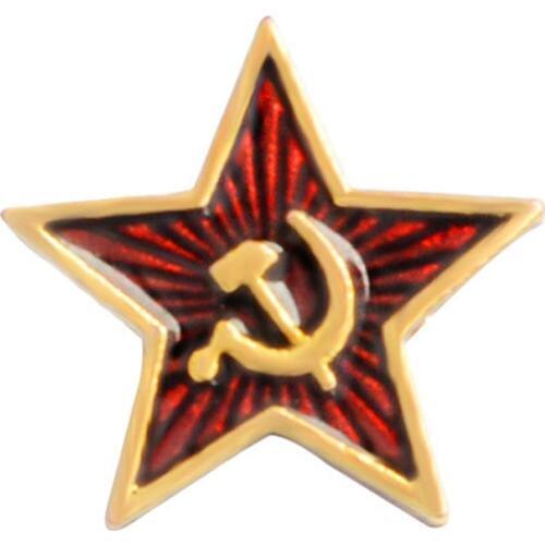Red Star Hammer Sickle Pins Communism Symbol Brooch Badges Brooches Soviet Union Marxism Logo Jewelry