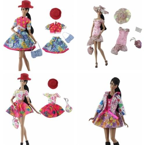 1/6 BJD Doll Clothes Set for Barbie Accessories Outfits Hat Handbag Fashion Coat Shirt Dress Skirt Princess Vestidos Kid DIY Toy