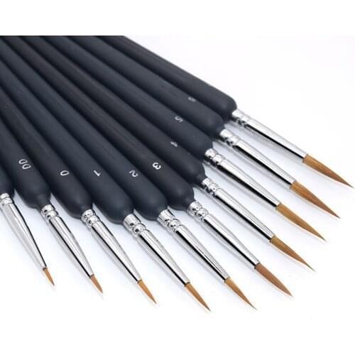 10/5/3 PCS Miniature Paint Brush Set Professional Nylon Brush Acrylic Painting Thin Hook Line Pen Art Supplies Hand Painted A3