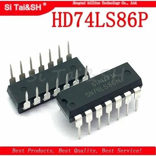 10PCS HD74LS86P DIP14 HD74LS86 DIP SN74LS86N DIP-14 74LS86 SN74LS86AN new and original IC