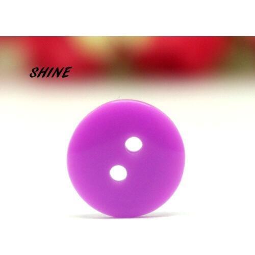 100PCs Decorative Buttons 2 Holes 12.5mm Sewing Resin Buttons Flatblck Scrapbooking