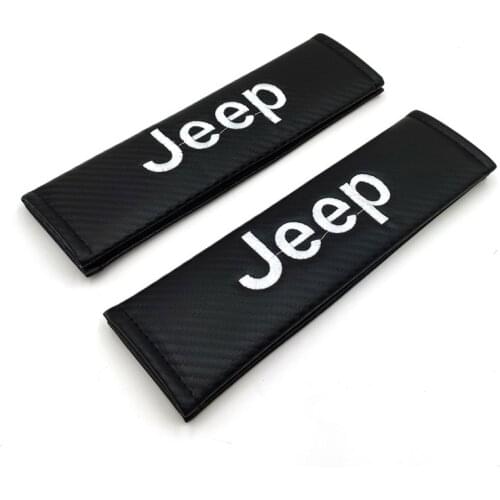 2Pcs Carbon Fiber Protection Cover Case For Jeep Renegade Wrangler JK Grand Cherokee Commander Liberty Compass Accessories