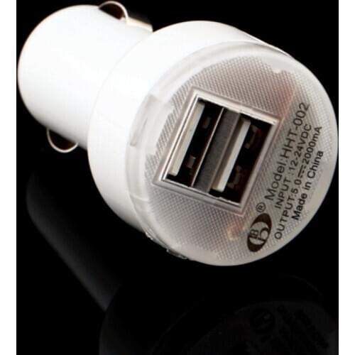 2018 Automobiles High Quality Dual 2 Port USB Car Power Charger Adapter for iPhone6/6PLUS 5S For iPod Camera blue light hot sale