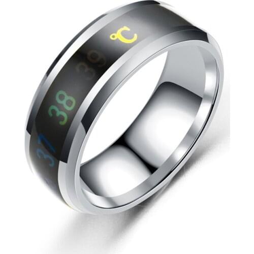 2021 New Smart Sensor Body Temperature Rings Cheap Sale Titanium Steel Men Women Classic Wedding Statement Jewelry Gift