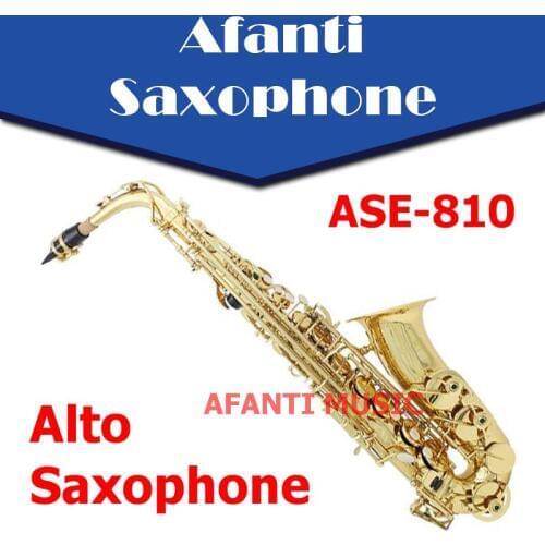 Afanti Music Eb tone / Brass body / Gold finish Alto Saxophone (ASE-810)