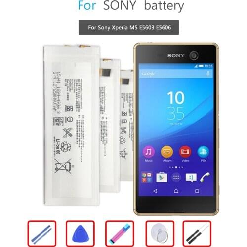2600mAh AGPB016-A001 Battery For Sony Xperia M5 E5603 E5606 E5653 E5633 E5643 E5663 E5603 E5606 Mobile Phone