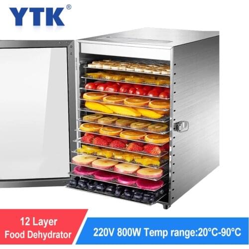 220V Household 12-layer Fruit Air Dryer Stainless Steel Fruit Vegetable Herb And Meat Food Dehydration Dryer