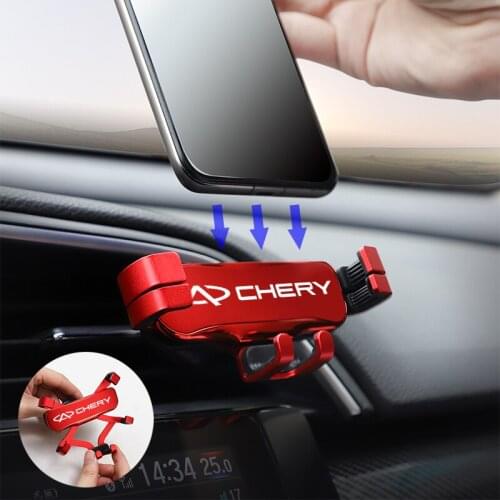 Deformable Gravity Car Mount For Mobile Phone Holder Air Vent Clip Stand For Chery Fulwin QQ Tiggo 3 5 T11 A1 A3 A5 Amulet M11