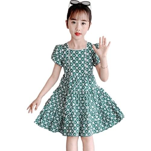 Kids Dresses For Girls Floral Girls Dress Summer Children Party Dresses Casual Style Costumes For Girls 6 8 10 12 14