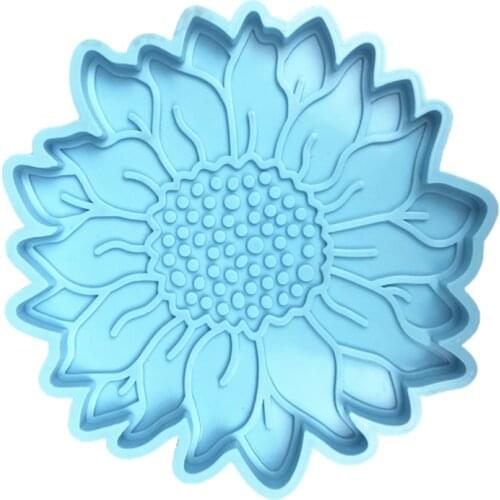 DIY Crafts Home Decoration Casting Tool Handcraft Sunflower Coaster Epoxy Resin Mold Cup Mat Pad Silicone Mould U4LE