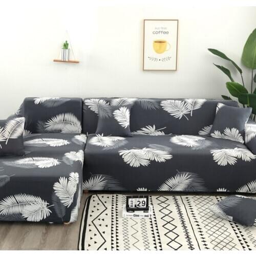 Stretch Slipcovers Sectional Elastic Stretch Sofa Cover for Living Room Couch Cover L shape Armchair Cover Single/Two/Three seat