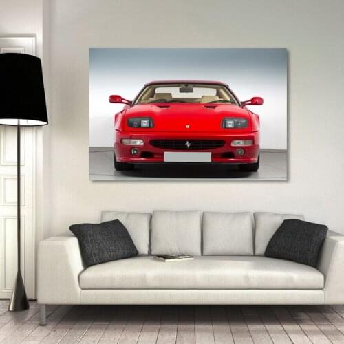 Canvas Paintings Classic Supercar Ferraris 512 Sportcar Front Red Vehicles Posters Wall Art Prints for Living Room Decor