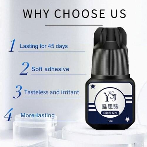 5ml Eyelash Extension Glue Black No Smell No Irritant Drying Retention Lasting Tools Adhesive Fast Permanent Lash Semi U9Q1