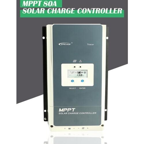 Solar Charge Controller MPPT 80A 12V/24V/36V/48V Max 200V PV VOC High Quality Solar Charging Regulator with LCD Display