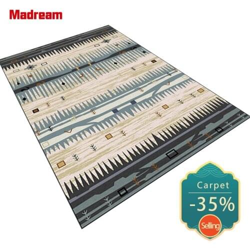 Abstract Ethnic Style Living Room Carpet European And American Country Fresh Rugs For Bedroom Fashion Home Bedside Floor Mat Rug