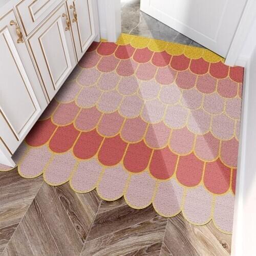 PVC Mats Carpet Silk Loop Entrance Doormat Can Be Cut Anti-slip Floor Mats Carpet Kitchen Mat Bathroom Mat Custom Home Doormat