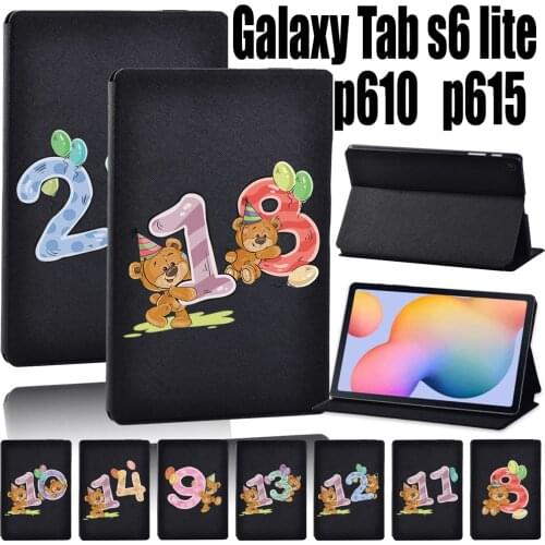 For Samsung Galaxy Tab S6 Lite P610/P615 10.4 Inch Tablet Flip Stand Leather Cover Case + Free Stylus