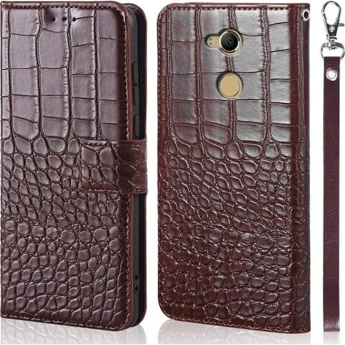 Crocodile phone Case for Sony Xperia XA2 Plus 6.0 Cover Luxury Stand Wallet Flip case for Sony XA2 Plus case with card holder