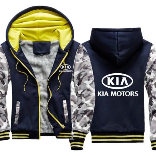 Mens Baseball Jacket KIA Car Logo Printed Harajuku Warm Sweatshirts Mens Baseball uniform Mens Hoodie jacket