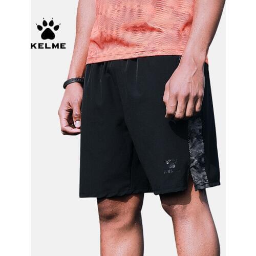 KELME Mens Sports Running Shorts Men Quick Dry Breathable Workout Bodybuilding Pocket Tennis Gym Training Short Fitness 3981505