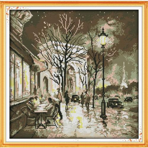 The beauty of the night cross stitch kit sketch Aida count 18ct 14ct 11ct print embroidery DIY handmade needlework supplies bag