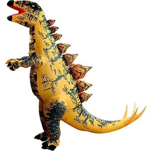 Full Body Inflatable Dinosaur Costume Adult Fancy Mascot Anime Halloween Costume Stegosaurus Design Party Cosplay Blow Up Suit