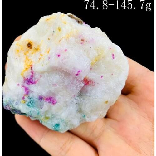 Natural Ruby Corundum Ore Specimen Cinnar Ore Anti-evil Jewelry Stone Ore Collection Handicraft Bonsai Flowerpot Decor Landscape