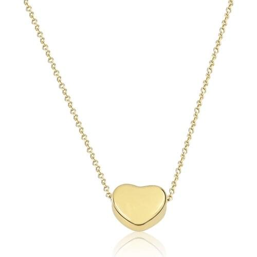 New Design Radian Heart Shaped Pendant Necklace For Women Stainless Steel Beautiful Gold Plating Jewelry Love Necklace Wholesale