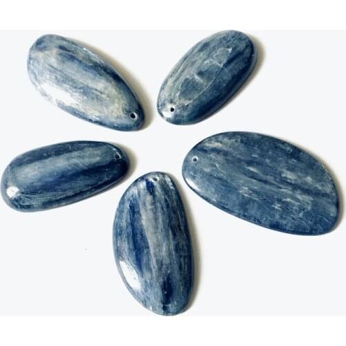 Wholesale 2ps/lot 100% Natural Blue Kyanite Bead Pendant Irregular Shape,Gem stone Bead Pendants 30mm
